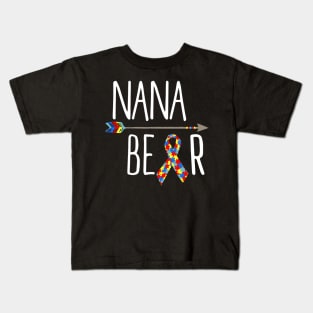 April Autism Awareness Nana Bear Kids T-Shirt